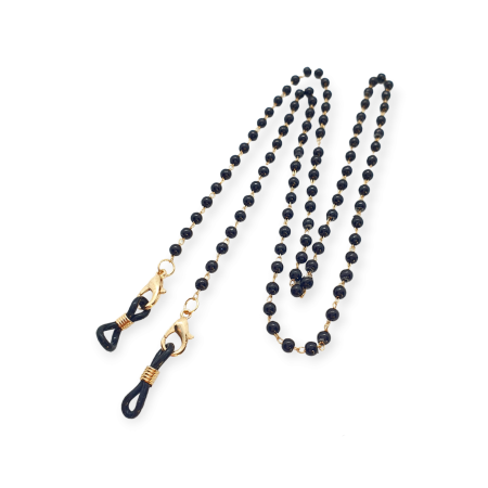 glasschain with black beads2